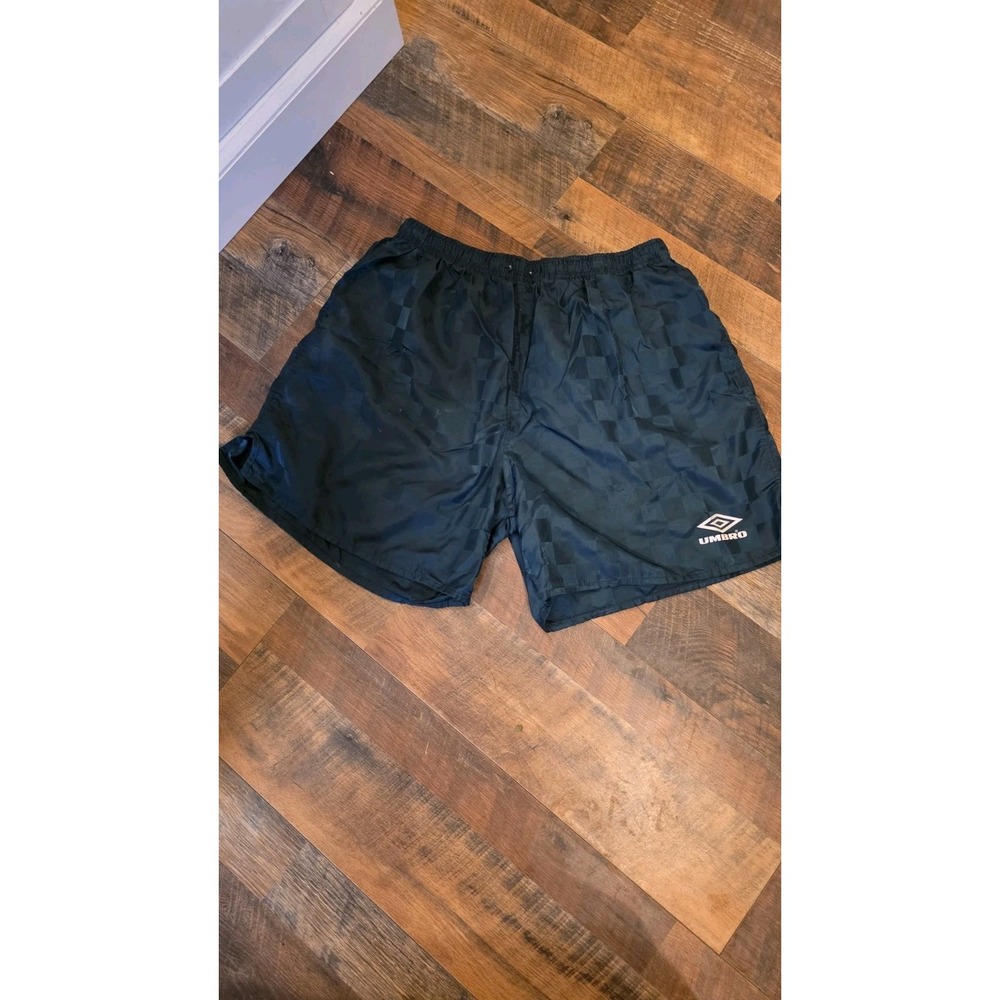Vintage Umbro Checkered Soccer Shorts Dark Green Men's XL